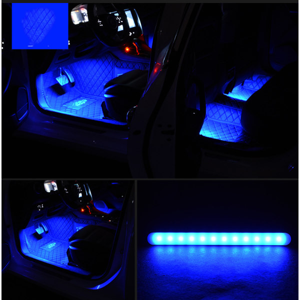 Bilatmosfärlampa USB RGB fjärrkontroll dekorativt ljus DIY