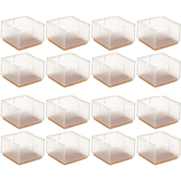 (16 Pack) Stora bordsbensskydd för golv 1-15/16\" till 2-1/16\" (