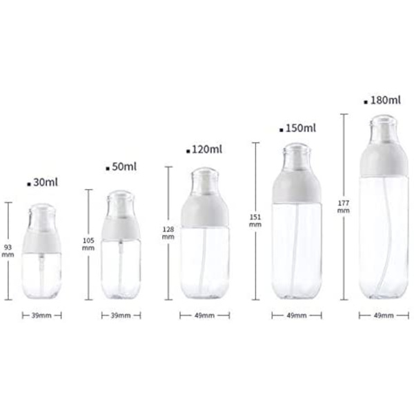 Lasi Suihkepullo Tyhjä Lasi Suihkepullo 50ML Tyhjä Läpinäkyvä