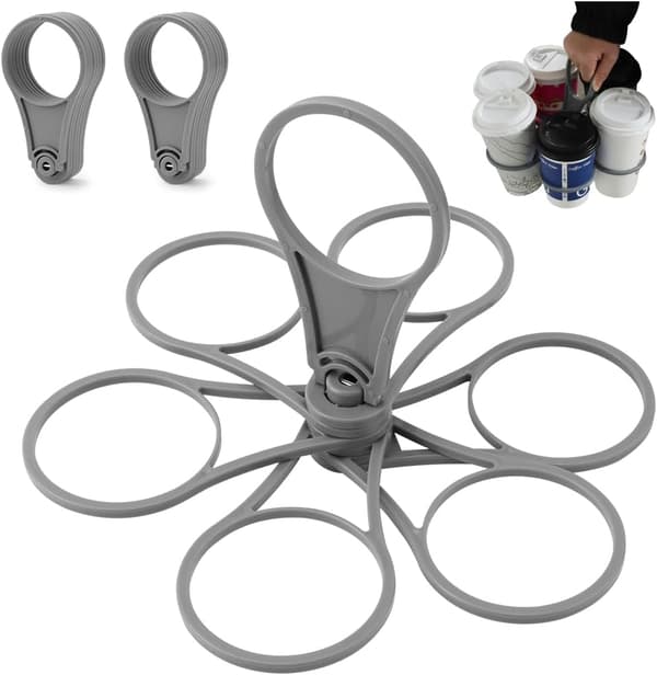 2-pak foldbar 6-kops bærer/caddy | Takeaway kaffe, sodavand, pints, øl