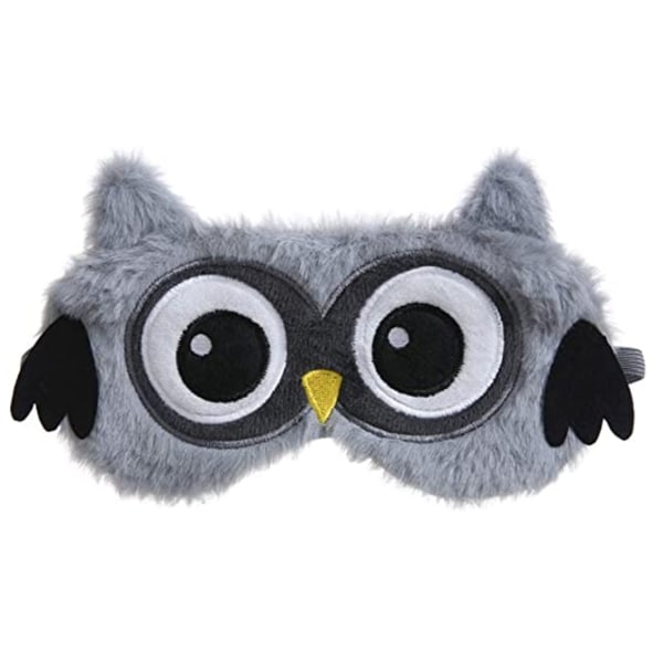 Animal Sleep Eye Mask Söpö hauska 3D Pehmeä Pörröinen Cartoon Eye Eye Mask