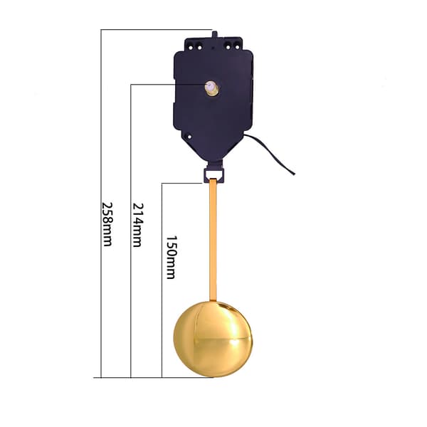 Quartz Pendul Urværk DIY Urværkssæt med Visere og Pendul