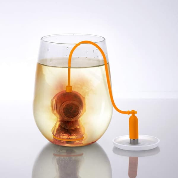 (Oransje) Silikon Te-infuser, Mat Silikon Te-infuser i