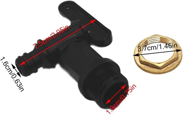 Regntunna Kran 2-pack - 3/4' IBC-gänga - Lera Ventil Adapter