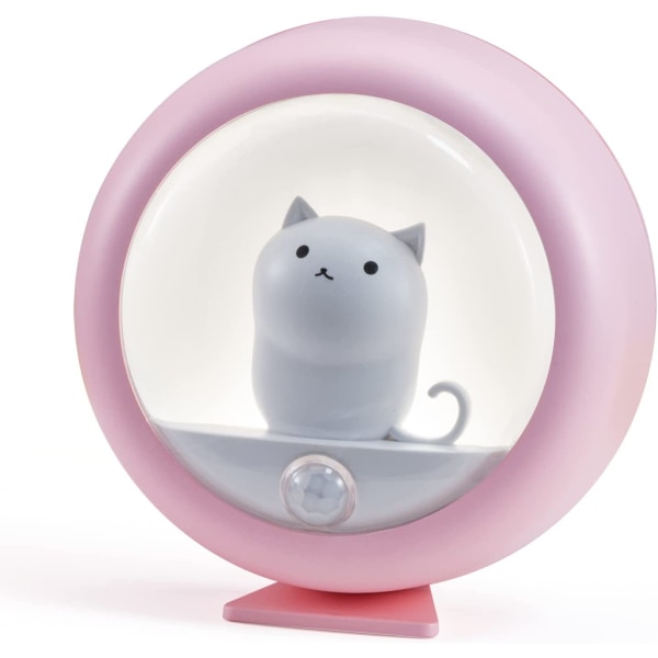 Melaus Motion Sensor Nattlys Cute Cat Light Magnetic Rec