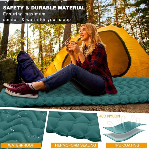 Camping Sovepose, Ekstra Tykkelse 3,9 Tommer Oppustelig Sl