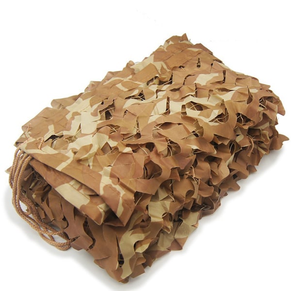 Rektangulær skygge sejl i farverigt mesh, camouflage design, 3x4 m