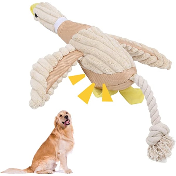 Dog Squeak Toys Rolig Pipande Tuggleksak Pipande Anka med ljud