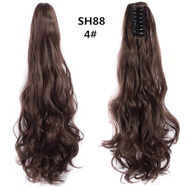 One Piece Ponytail Paryk (ca. 55 cm), Bølget Krøllet Ponytail Extension