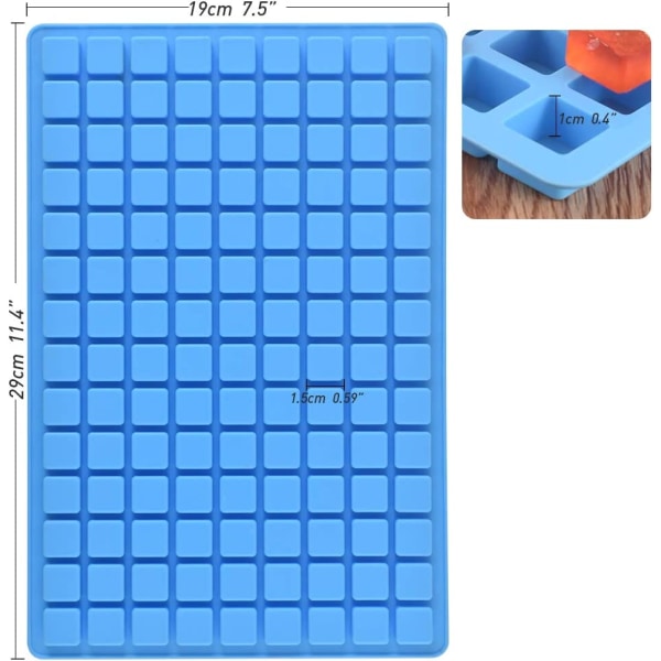 3-pack 126-håls fyrkantiga silikonformar för att göra choklad