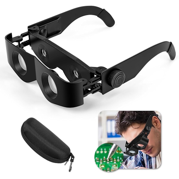 Handsfree Förstoringsglas för Precisionsarbete Juvelerarlopp Justerbar Juvelerarlopp för Hobbyer Elektronikreparation C