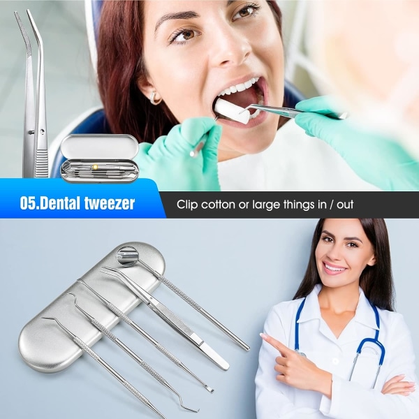 Dental Tools, 5 professionella tandläkarval för tandrengöring, St