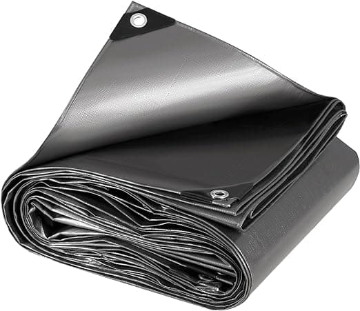 Polyeteeninen suojapeite 180g/m² Harmaa Vedenpitävä Peite Silmukoilla