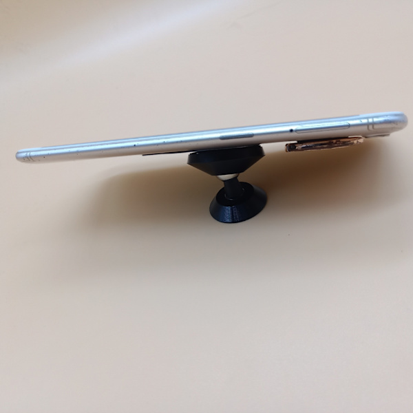 Bærbar Holder - Sort, Magnetisk Biltelefonholder 360° Roterende Smartphone Holder Stærk