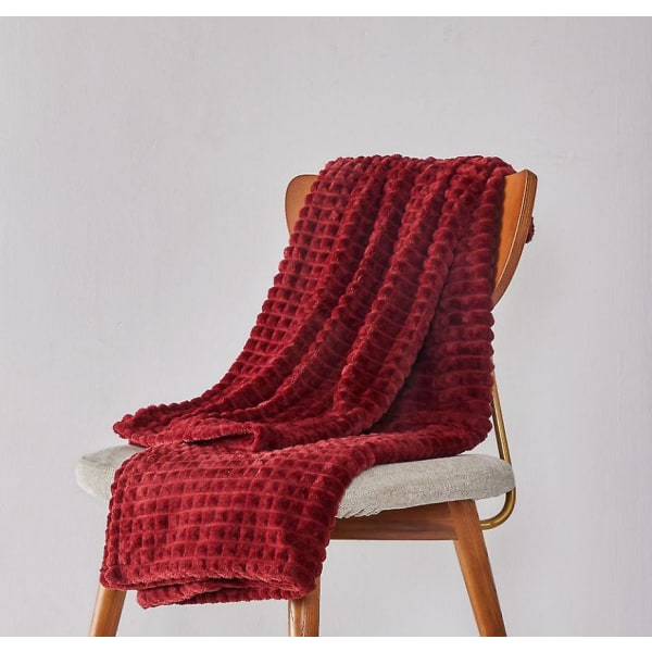 Blanket Plaid Blanket Nap Blanket (red 150*200）