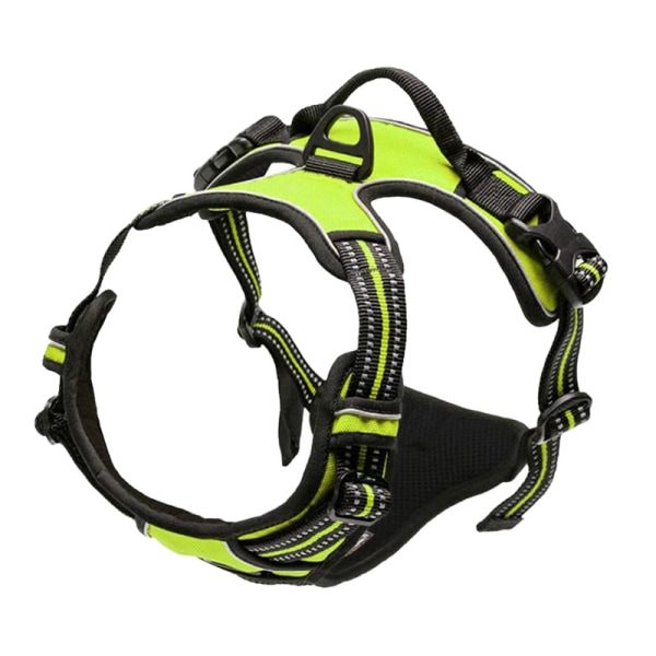 Green, Size M-True Love Dog Harness Anti Pull Dog Harness Reflec