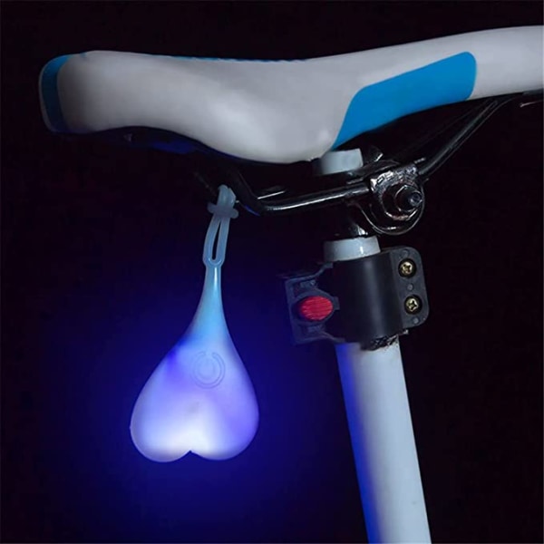 Jumping Heart sykkelbaklys (blå), sykkelreflektor LED L