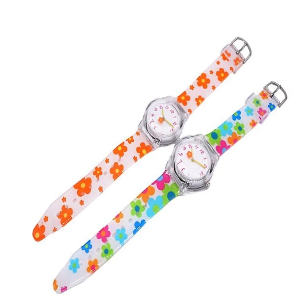 Flower quartz watch $ watch Printed kvartsklocka $orange Flower