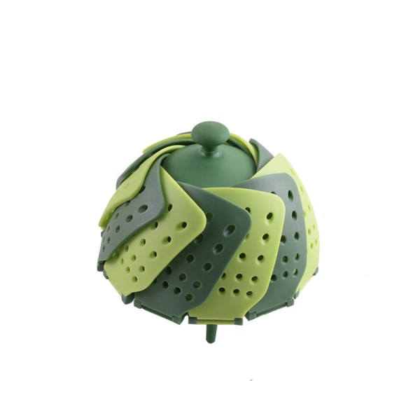 Retractable Lotus Folding Steamer (Green), Multifunctional Veget