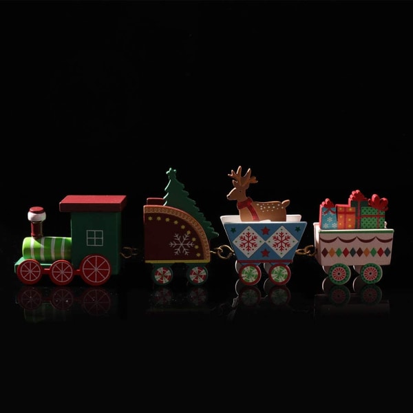 Joulujuna maalattu puinen joulukoristeen lasten lahja