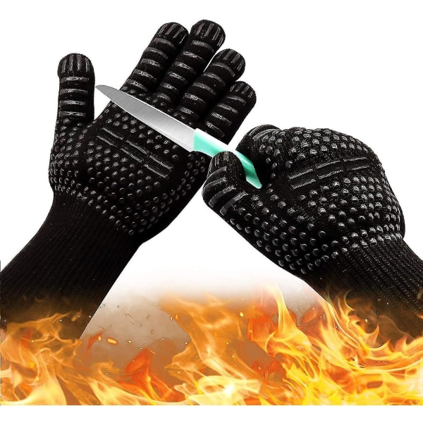 Ugnshandskar Värmebeständiga handskar, skärtålig grillhandske