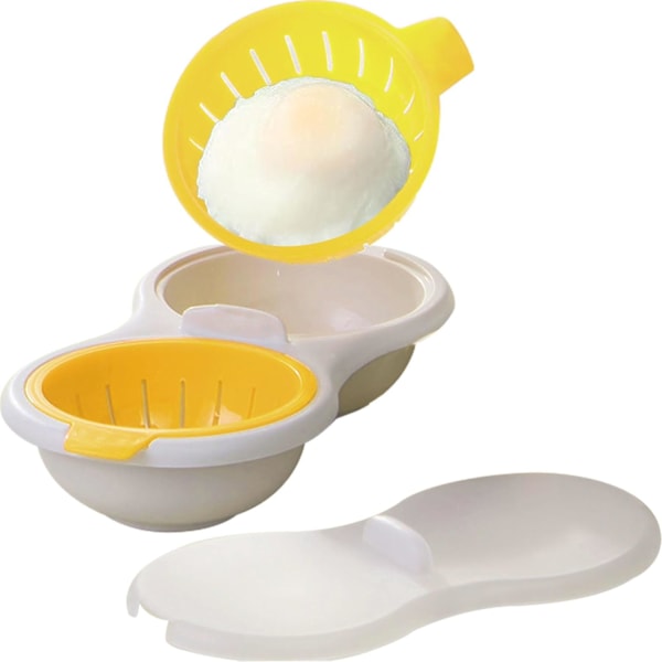 Egg Oppbevaringsboks - 2 Rom (gul)