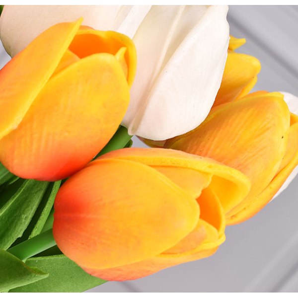 24 blandade färger tulpaner simulerade blommor bröllop hem mini pu