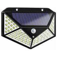 Set med 2 solcelleddrevne flomlys med 100LED bevegelsessensor - Lys fire sider