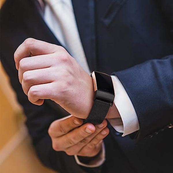 Svart rem kompatibel med Fitbit Charge 4 / Fitbit Charge 3 / Charg