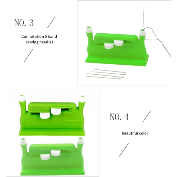 Pöytäkoneen neulalanka, automaattinen kaksoislangoitus, vihreä