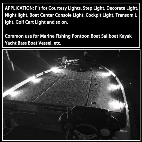 10x Marine Boat 6 LED-lampe Cabin Deck Courtesy Light Stern T