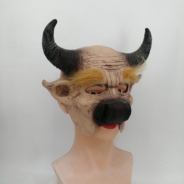 Hauska Halloween-koristeellinen päähine, suosittu härän demonimask