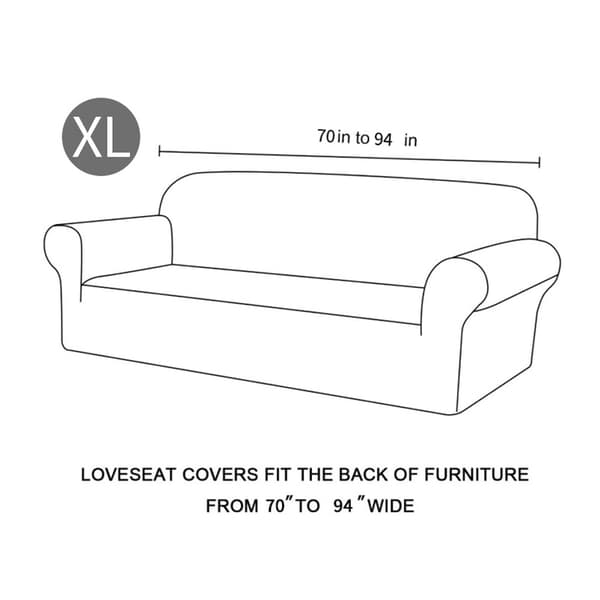 Soffaöverdrag för 3-sits soffa, Stretchbar Soffaöverdrag, Slipcover (Blå)