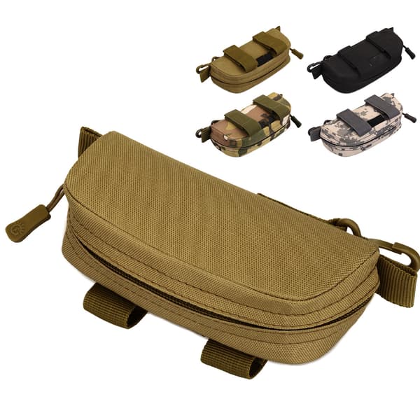 Briller Hard Case Taktisk Molle Lynlås Solbriller Bære C