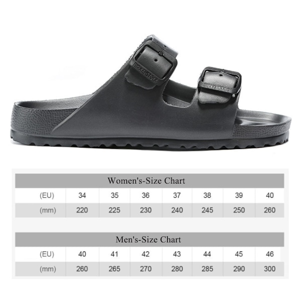 Herr sommar sandaler platta svarta EU44