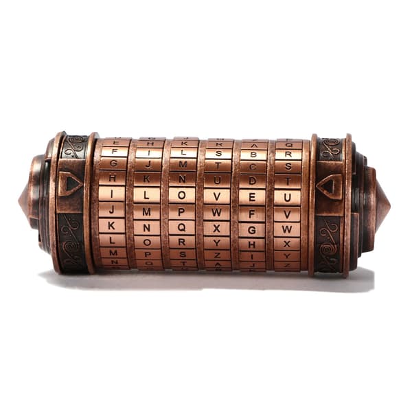 Cryptex Da Vinci -koodi Mini Cryptex Lukkopalapelilaatikot Piilotetulla (Kupari)