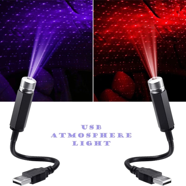 1 stk. USB Stjernelys Projektor, Automatisk Atmosfærisk Lys LED Ro