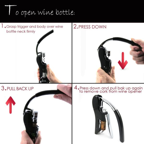 Bedste redskaber Professionel zinklegering Corkscrew, Høj kvalitet Le