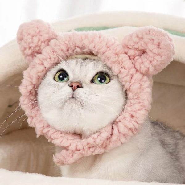 2 söpöä kissan vaatteita lämmin karhuhattu kissoille Säädettävä pehmeä s