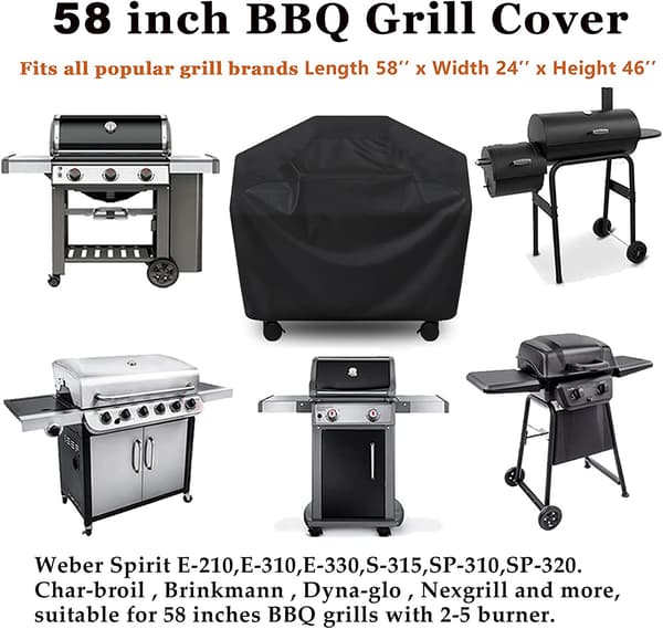 Grillskydd, BBQ-skydd 147*61*122cm, Vattentätt BBQ-grillskydd, U