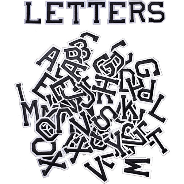 Alfabetklær påstrykningslapper (2-pakning), 52 bokstaver A til Å, B