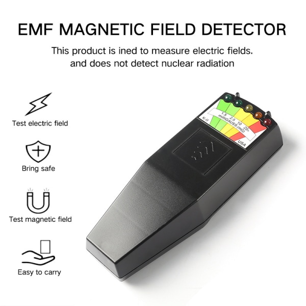 Emf Meter magnetfältsdetektor med 9v batterier Spökjakt