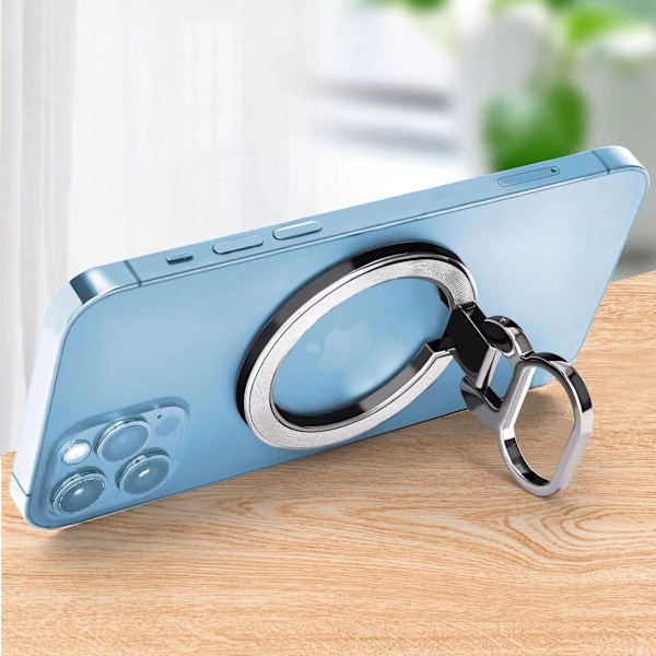 Sølv-Magnetisk Telefonringholder, Kompatibel med MagSafe Telefonholder, Telefongreb Kompatibel