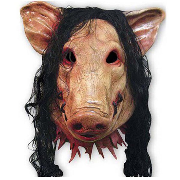 Halloween Masquerade Mask Chainsaw 3 Pig Bajie Mask Med Hår Pi