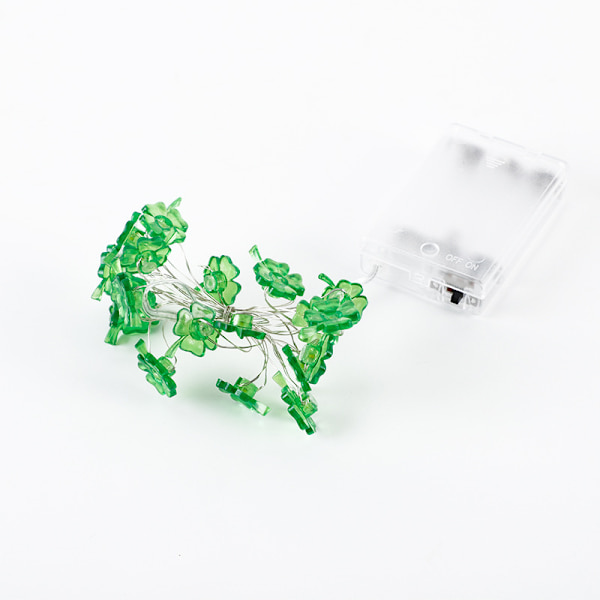 Dekorative lys Shamrocks LED-lyskæde batteridrevet w