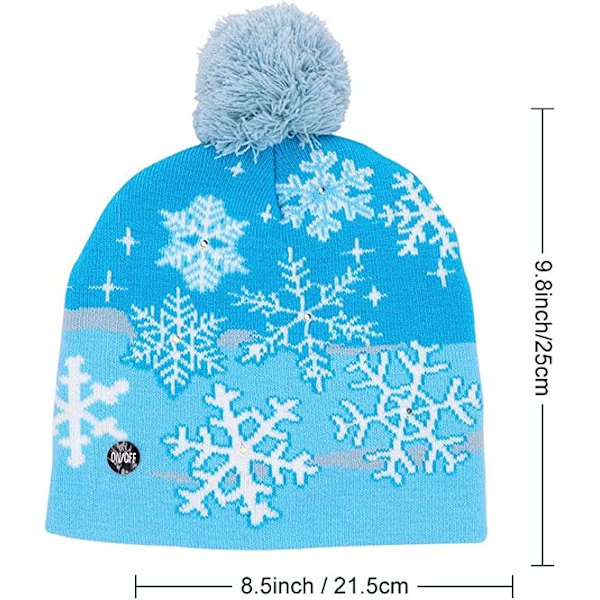 LED Lysende Julehatte Julemand Grim Hat Beanies 10 Farve