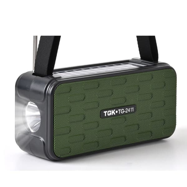 Radio - Multibånd - Alle kanaler - Bluetooth højttaler - LED lys - Grøn
