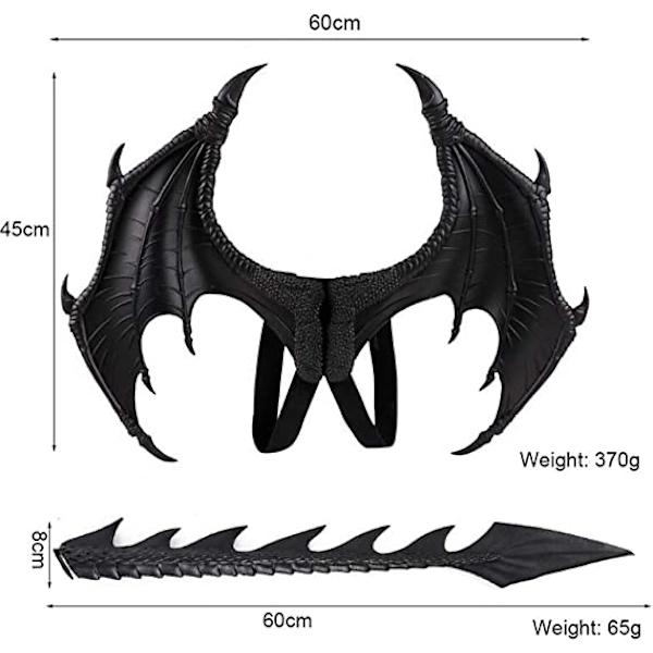 Barnens drakevingar kostym dinosauriesvans mask set C