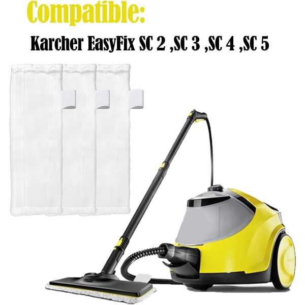 6 klude til Karcher dampmoppe Easy Fix SC 2 SC 3 SC 4 SC 5