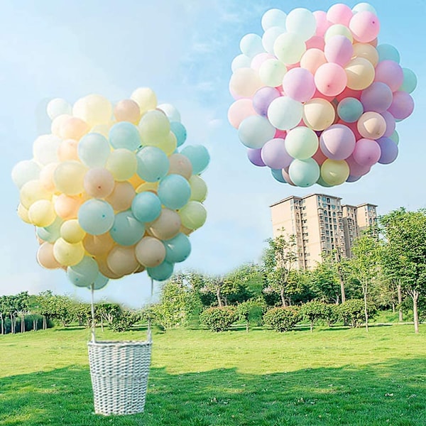 200 Stycken Pastellgul Ballong 5 Tum Mini Macaron Latexballong och Festtillbehör Boll